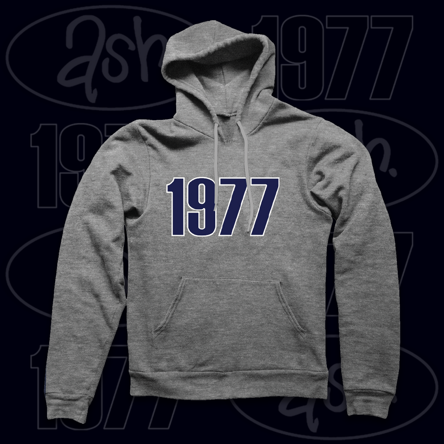 Classic Ash 1977 Hoodie (Grey)