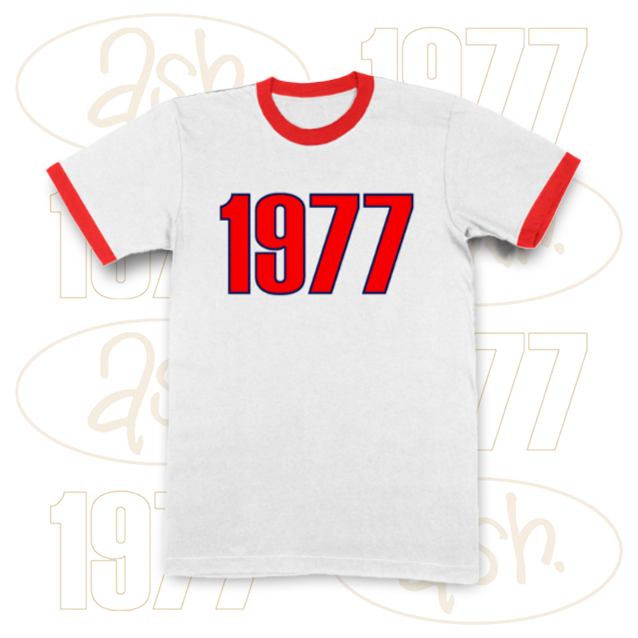 Classic 1977 Ringer T-Shirt (White and Red)
